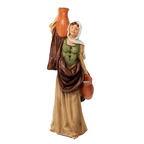 Frau mit Amphore, Statue, aus bruchfestem Material, für 40 cm Krippe, AUßEN 1