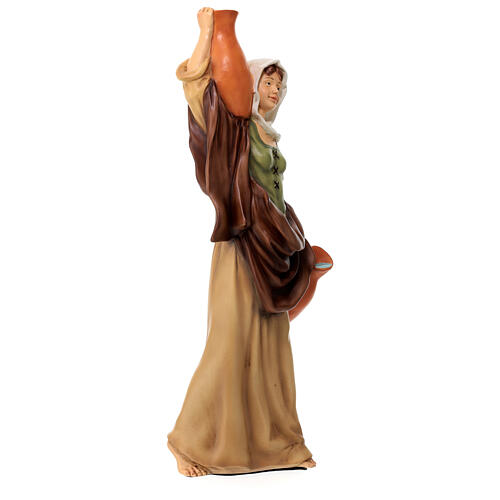 Frau mit Amphore, Statue, aus bruchfestem Material, für 40 cm Krippe, AUßEN 5