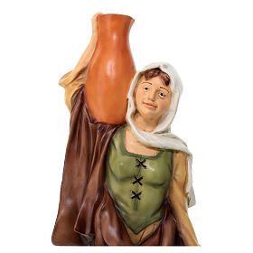 Woman nativity statue with amphora, unbreakable material 40 cm outdoor