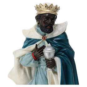 Heiliger König mit Weihrauch, Statue, aus bruchfestem Material, für 40 cm Krippe, AUßEN