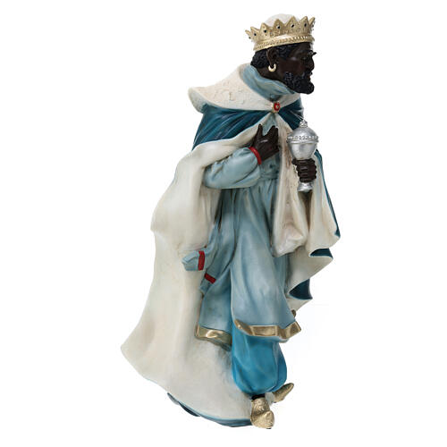 Heiliger König mit Weihrauch, Statue, aus bruchfestem Material, für 40 cm Krippe, AUßEN 5