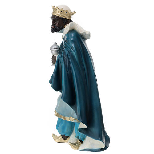 Heiliger König mit Weihrauch, Statue, aus bruchfestem Material, für 40 cm Krippe, AUßEN 8