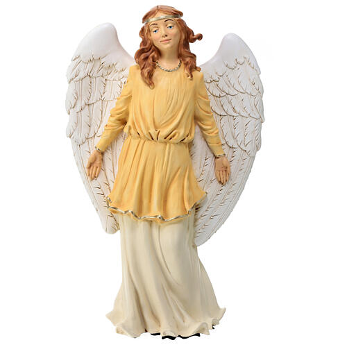 Stehender Engel, Statue, aus bruchfestem Material, für 40 cm Krippe, AUßEN 1