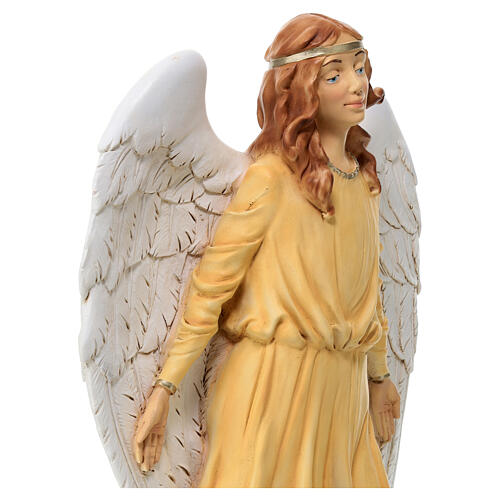 Stehender Engel, Statue, aus bruchfestem Material, für 40 cm Krippe, AUßEN 6
