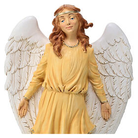 Estátua anjo de pé para Natividade com figuras de 40 cm para exterior matéria inquebrável