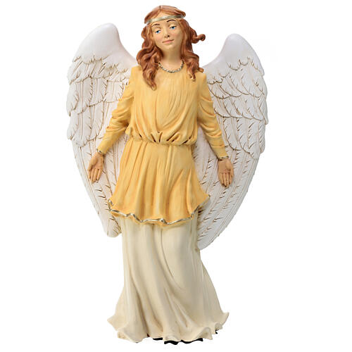 Estátua anjo de pé para Natividade com figuras de 40 cm para exterior matéria inquebrável 1