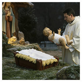 Nativity manger figure unbreakable material 110 cm outdoor