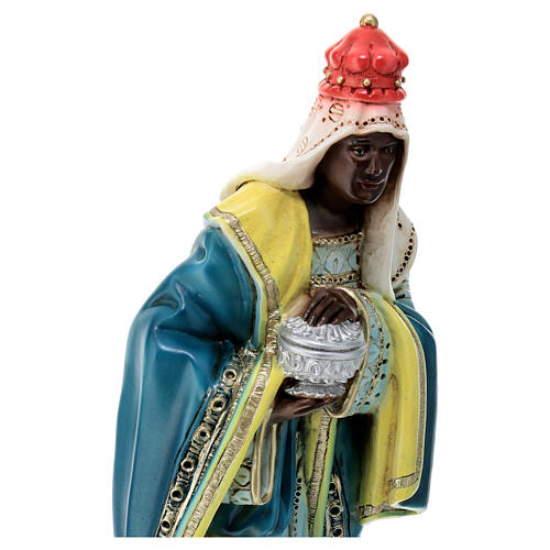 Heiliger König mit Weihrauch, Statue, aus bruchfestem Material, für 30 cm Krippe, AUßEN 6