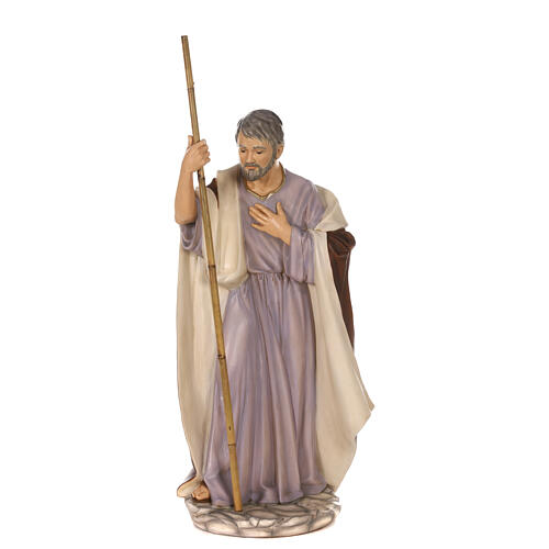 Heiliger Josef, Statue, aus bruchfestem Material, für 110 cm Krippe, AUßEN 1