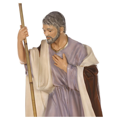 Heiliger Josef, Statue, aus bruchfestem Material, für 110 cm Krippe, AUßEN 2