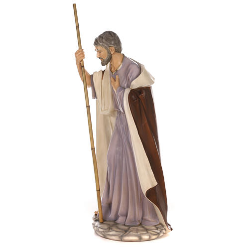 Heiliger Josef, Statue, aus bruchfestem Material, für 110 cm Krippe, AUßEN 3