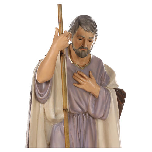 Heiliger Josef, Statue, aus bruchfestem Material, für 110 cm Krippe, AUßEN 4