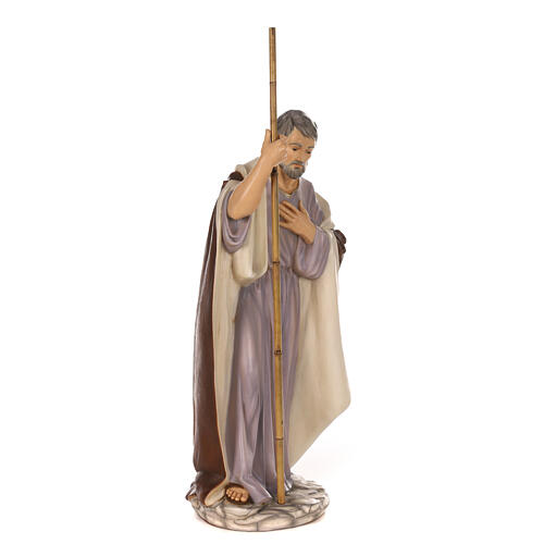 Heiliger Josef, Statue, aus bruchfestem Material, für 110 cm Krippe, AUßEN 5