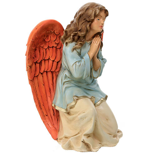 Kniender Engel, Statue, aus bruchfestem Material, für 40 cm Krippe, AUßEN 5