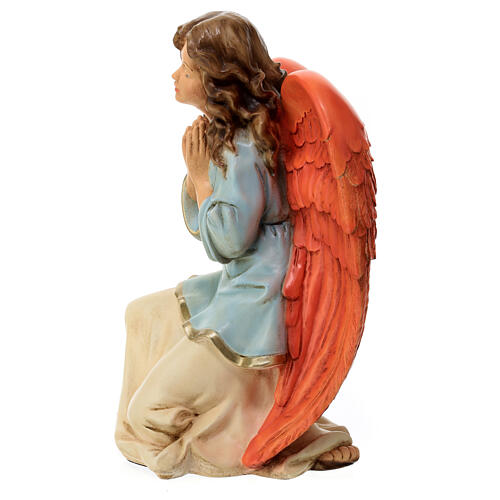 Kniender Engel, Statue, aus bruchfestem Material, für 40 cm Krippe, AUßEN 8