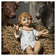 Patinated statue of the Infant Jesus for 110 cm Nativity Scene, indistructible material, outdoor s4