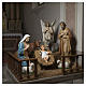 Patinated statue of the Infant Jesus for 110 cm Nativity Scene, indistructible material, outdoor s6