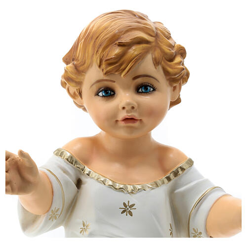 Estatua Niño Jesús brillante material infrangible 40 cm exterior 3