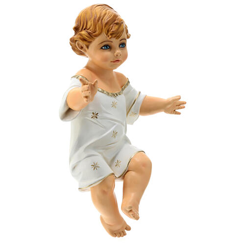 Estatua Niño Jesús brillante material infrangible 40 cm exterior 7