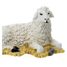 Sheep statue unbreakable material nativity 40 cm outdoor