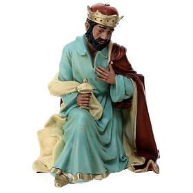 Heiliger König mit Myrrhe, Statue, aus bruchfestem Material, für 40 cm Krippe, AUßEN