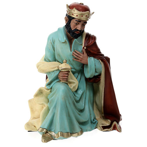 Wise Man with myrrh statue for outdoor Nativity Scene of 40 cm, indistructible material 1