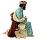 Wise Man with myrrh statue for outdoor Nativity Scene of 40 cm, indistructible material s7