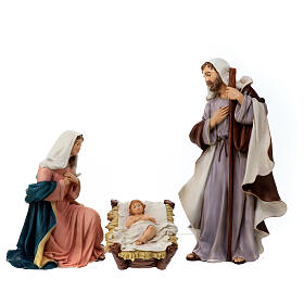Set of 4 statues for outdoor Nativity Scene of 40 cm, indistructible material