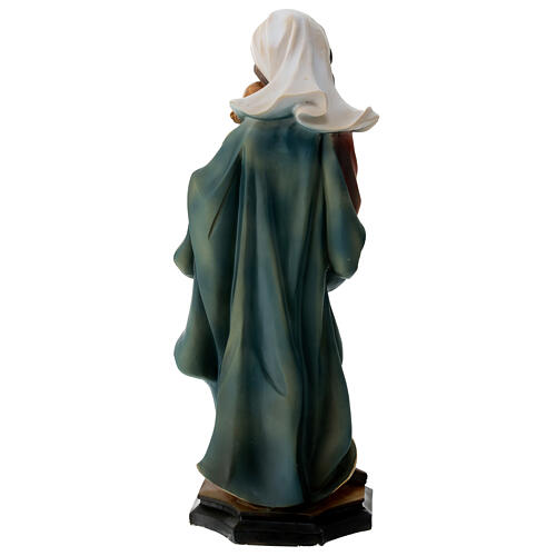 Statuina Maria Gesù bambino resina presepe 30 cm 5