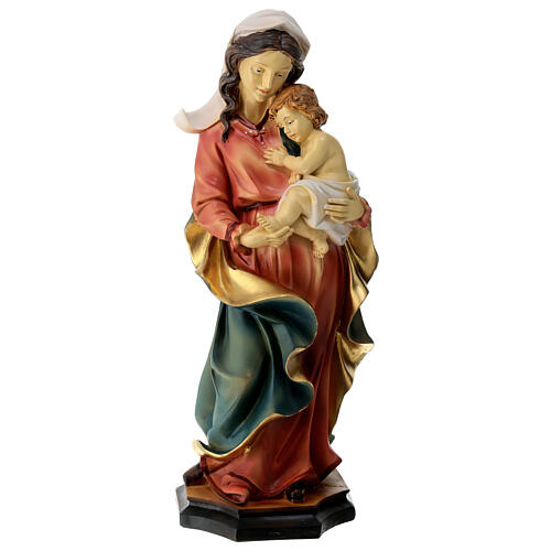 Figura de resina para presépio de 30 cm Virgem com o Menino 1