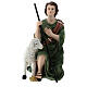 Pastore con pecora e bastone 30x15x15 cm vetroresina presepe 40 cm s1