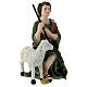 Pastore con pecora e bastone 30x15x15 cm vetroresina presepe 40 cm s3