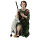Shepherd with sheep and staff 30x15x15 cm in fiberglass, 40 cm nativity scene s1