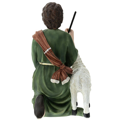 Pastore presepe 60 cm con pecora e bastone vetroresina 40x20x20 cm 5