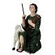 Pastore 55x30x25 cm pecora e bastone vetroresina presepe 80 cm s2