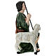 Pastore 55x30x25 cm pecora e bastone vetroresina presepe 80 cm s4