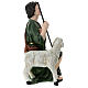 Shepherd statue 55x30x25 cm sheep and staff in fiberglass, 80 cm nativity set s4