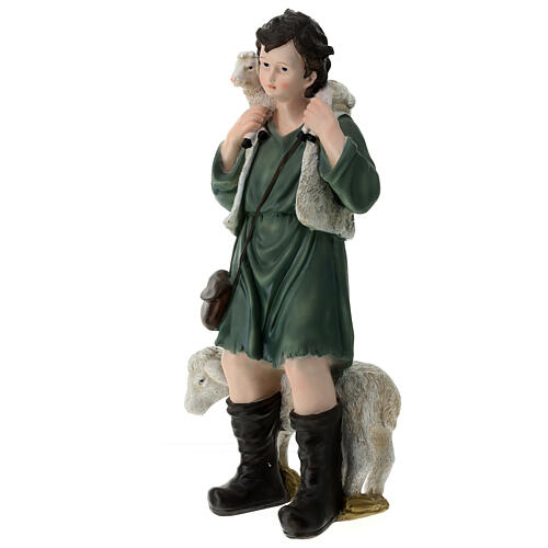 Shepherd with sheeps for 100 cm fibreglass Nativity Scene 80x35x25 cm 3