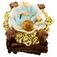 Baby Jesus in manger figurine unbreakable for nativity 30 cm s4