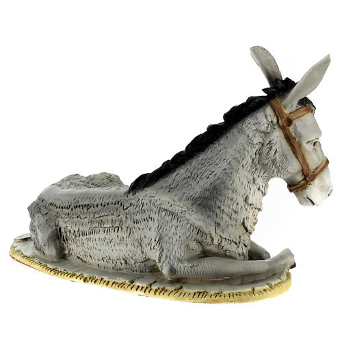 Asino Natività presepe resina 30 cm 2