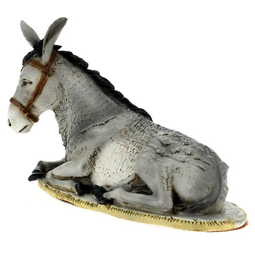 Asino Natività presepe resina 30 cm 3