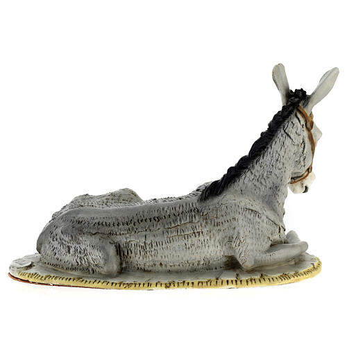 Asino Natività presepe resina 30 cm 4