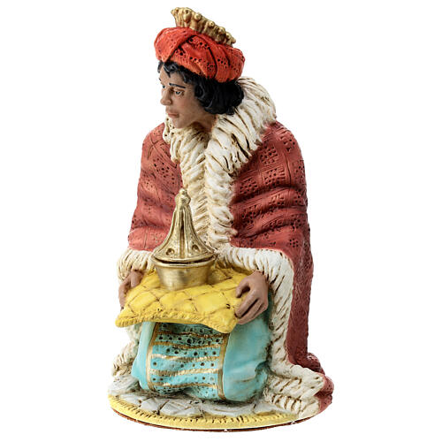 Wise Man with myrrh for resin Nativity Scene of 30 cm 2