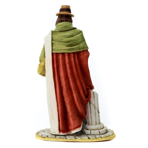Dudelsackspieler, Statue, aus bruchfestem Material, für 30 cm Krippe, AUßEN 5