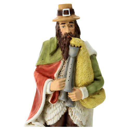 Statue of bagpiper for unbreakable Nativity Scene of 30 cm 2