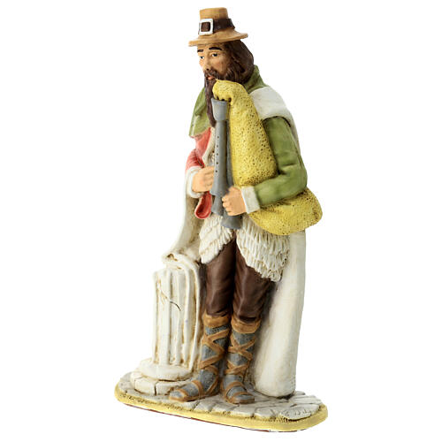 Statue of bagpiper for unbreakable Nativity Scene of 30 cm 3