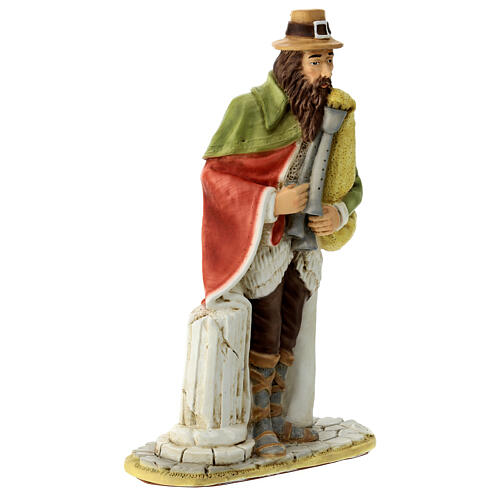 Statue of bagpiper for unbreakable Nativity Scene of 30 cm 4