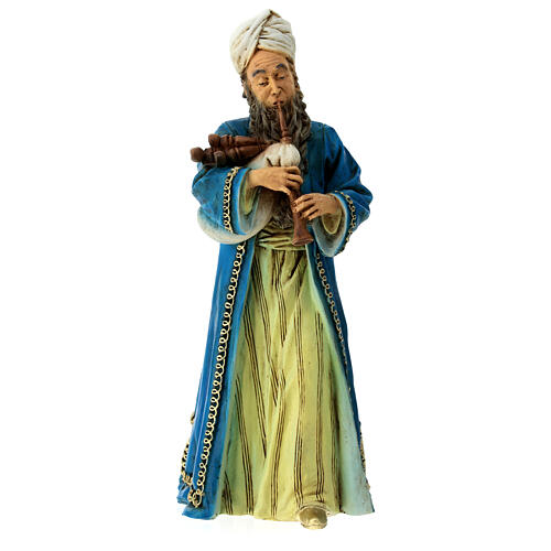 Bagpipe resin nativity figurine 21 cm 1