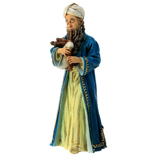 Bagpipe resin nativity figurine 21 cm 3