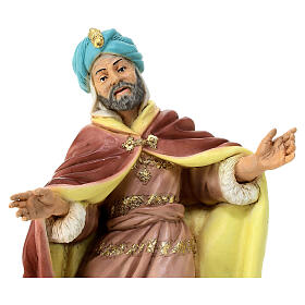 Wise Man with gold, resin statue for 21 cm Nativity Scene